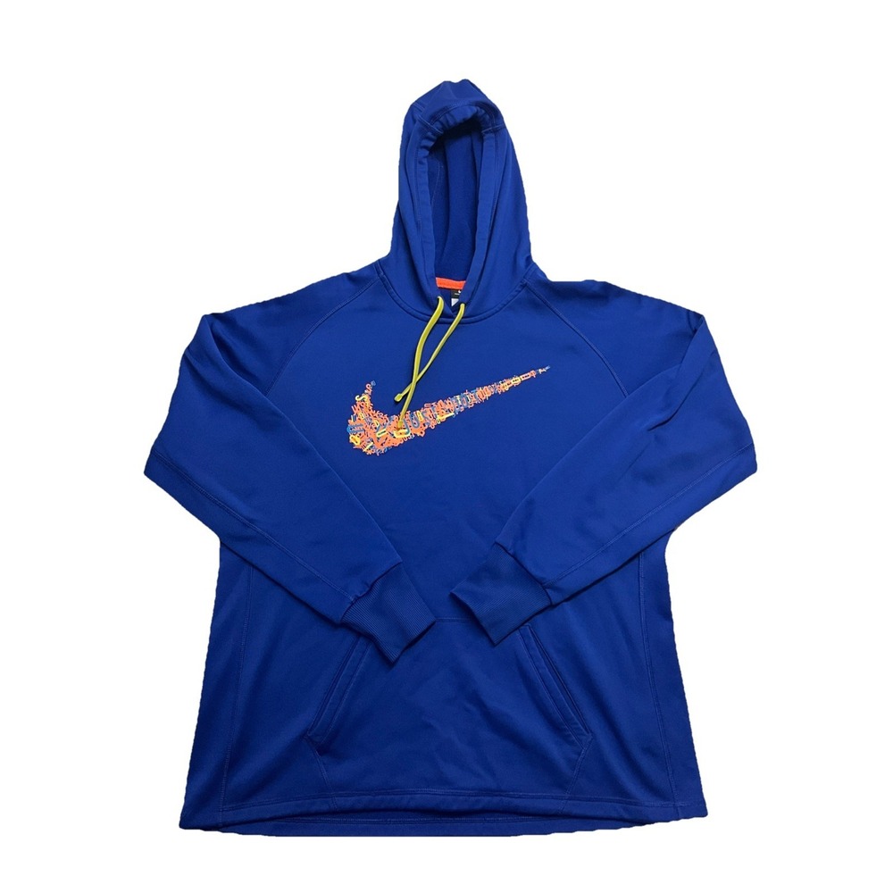 Nike Mens Blue Long Sleeve Pullover Hoodie Size XL